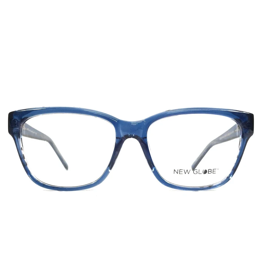 New Globe Eyeglasses Frames L4083 BLUE Transparent Cat Eye Full Rim 54-15-140